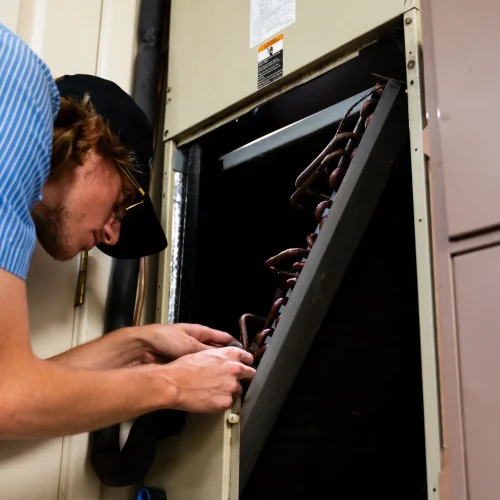 CMI technician at work inside