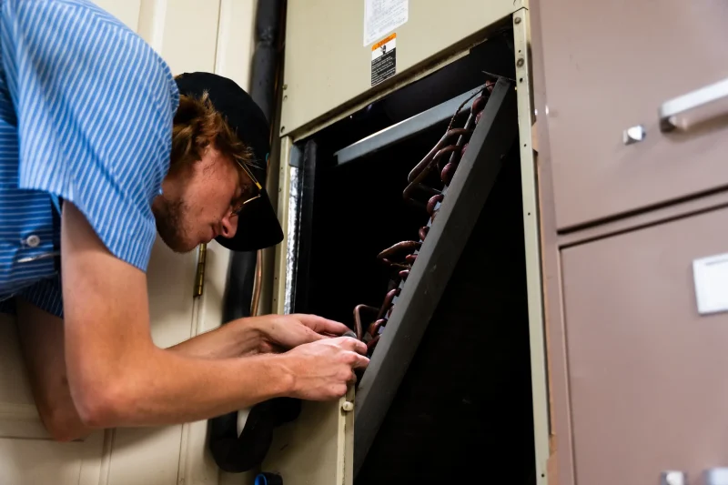 CMI technician at work inside